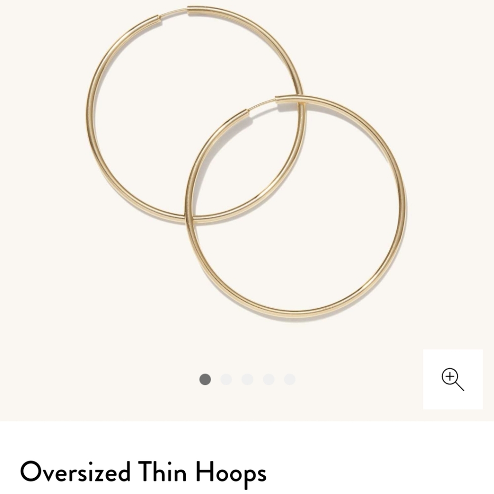 Mejuri 14K yellow gold Oversized Thin Hoops